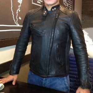 Harley Davidson biker leather jacket men's 36R Hein Gericke Small vintage moto